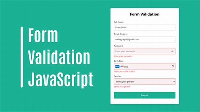 Html Form Input Validation