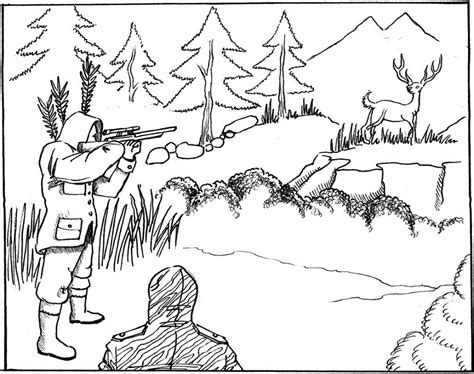 Hunting Printable Coloring Pages
