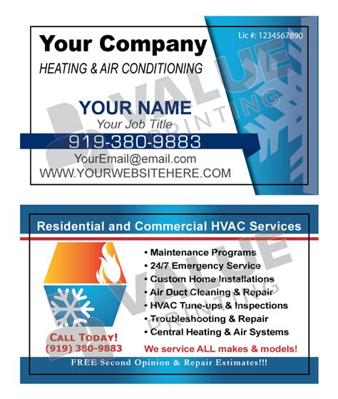 Hvac Business Card Template