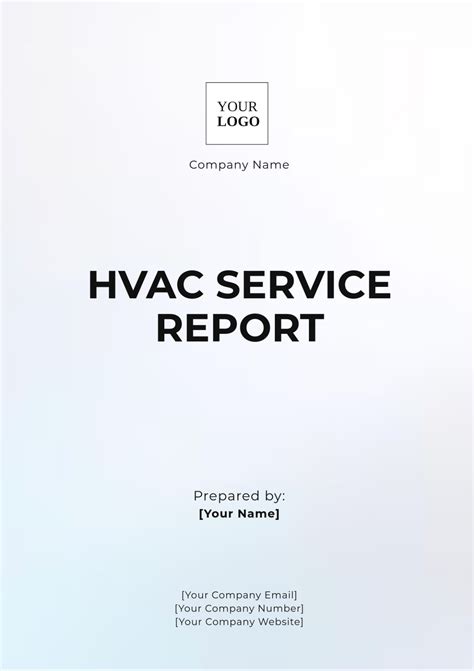 Hvac Service Report Template