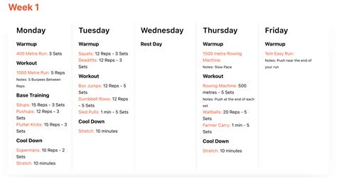 Hyrox Training Plan Template