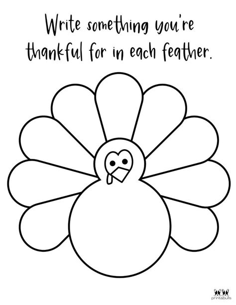 I Am Thankful Turkey Printable