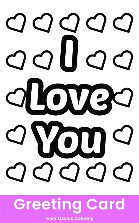 I Love You Printable