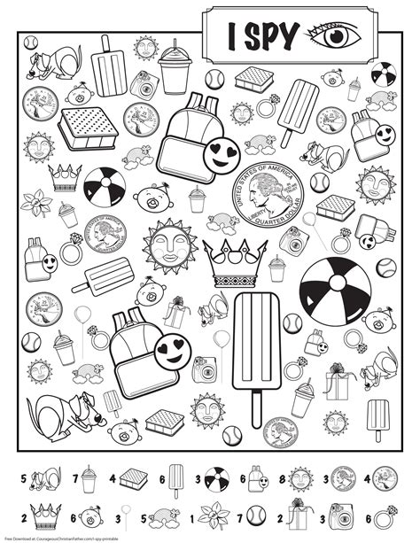 I Spy Printable Free
