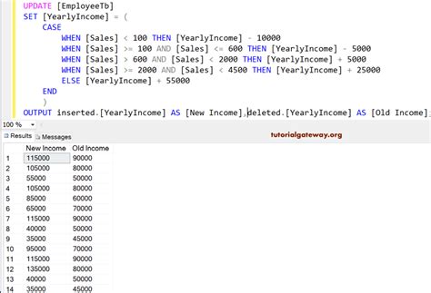 I want to use CASE statement to update some records in sql server 2005