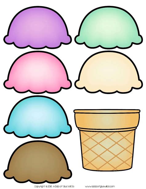 Ice Cream Scoops Printable