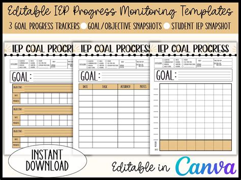 Iep Goal Progress Monitoring Templates