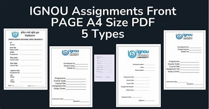 Ignou Assignment Pattern