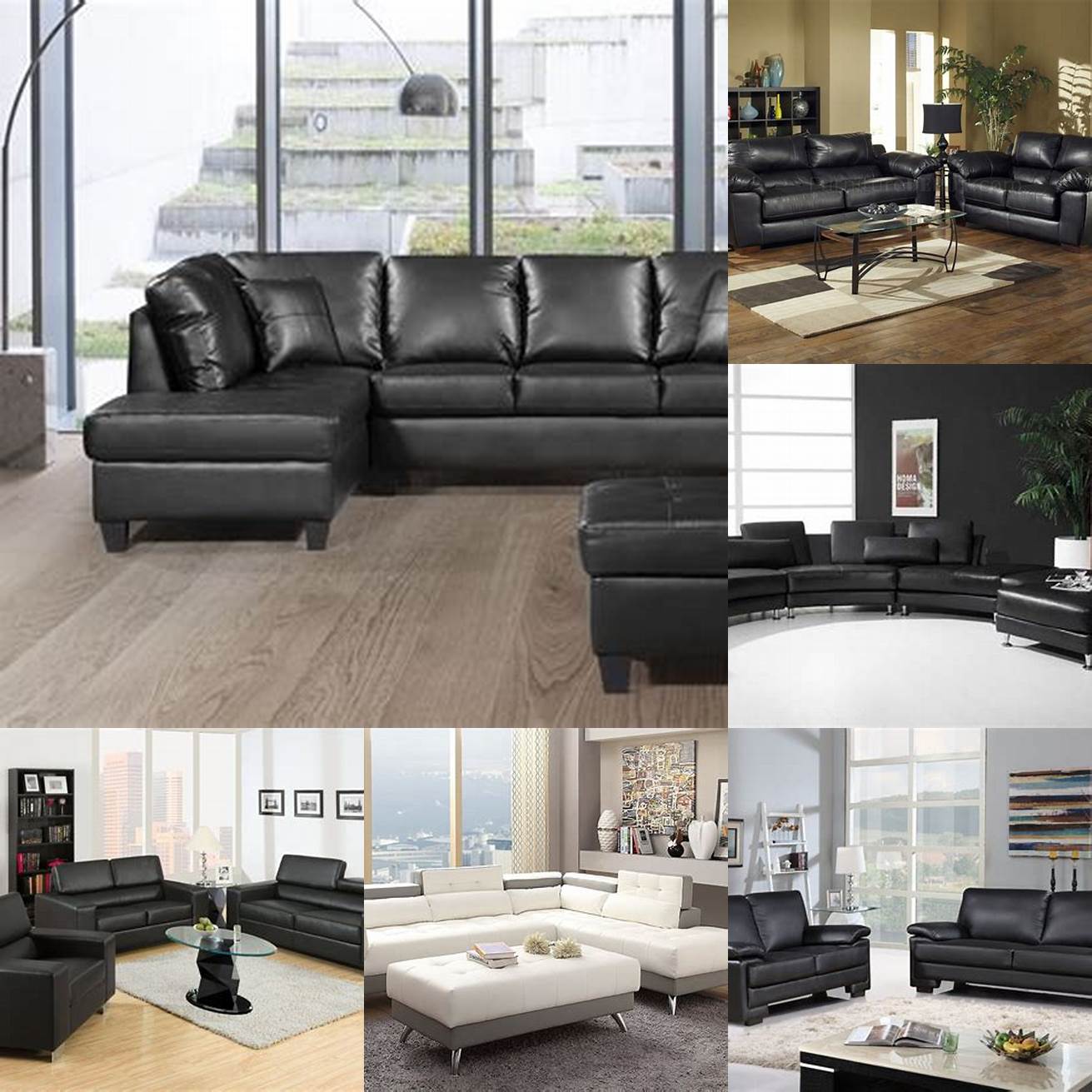 Image 3 A bonded leather sofa in a modern setting