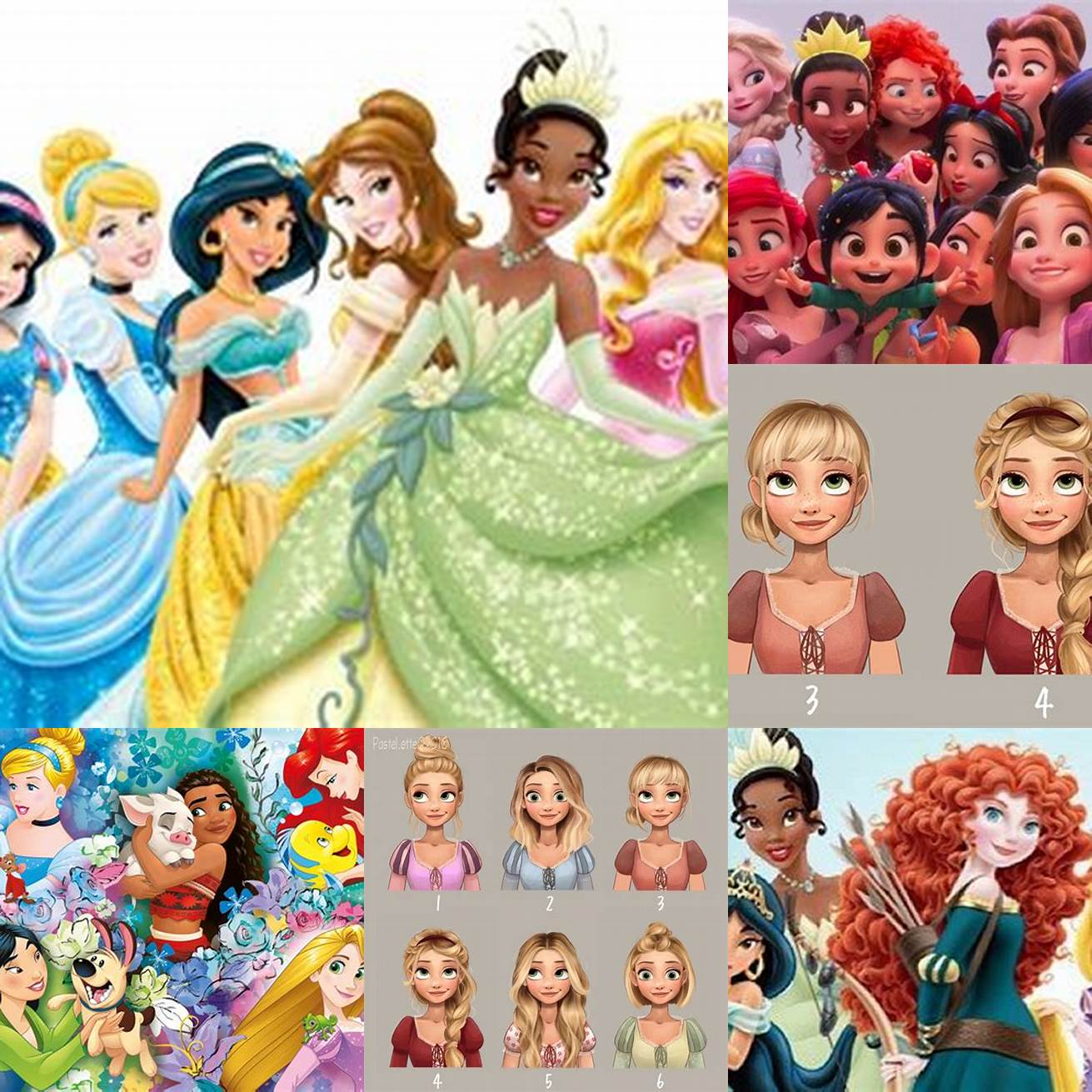 Image de princesse Disney avec une coiffure élégante
