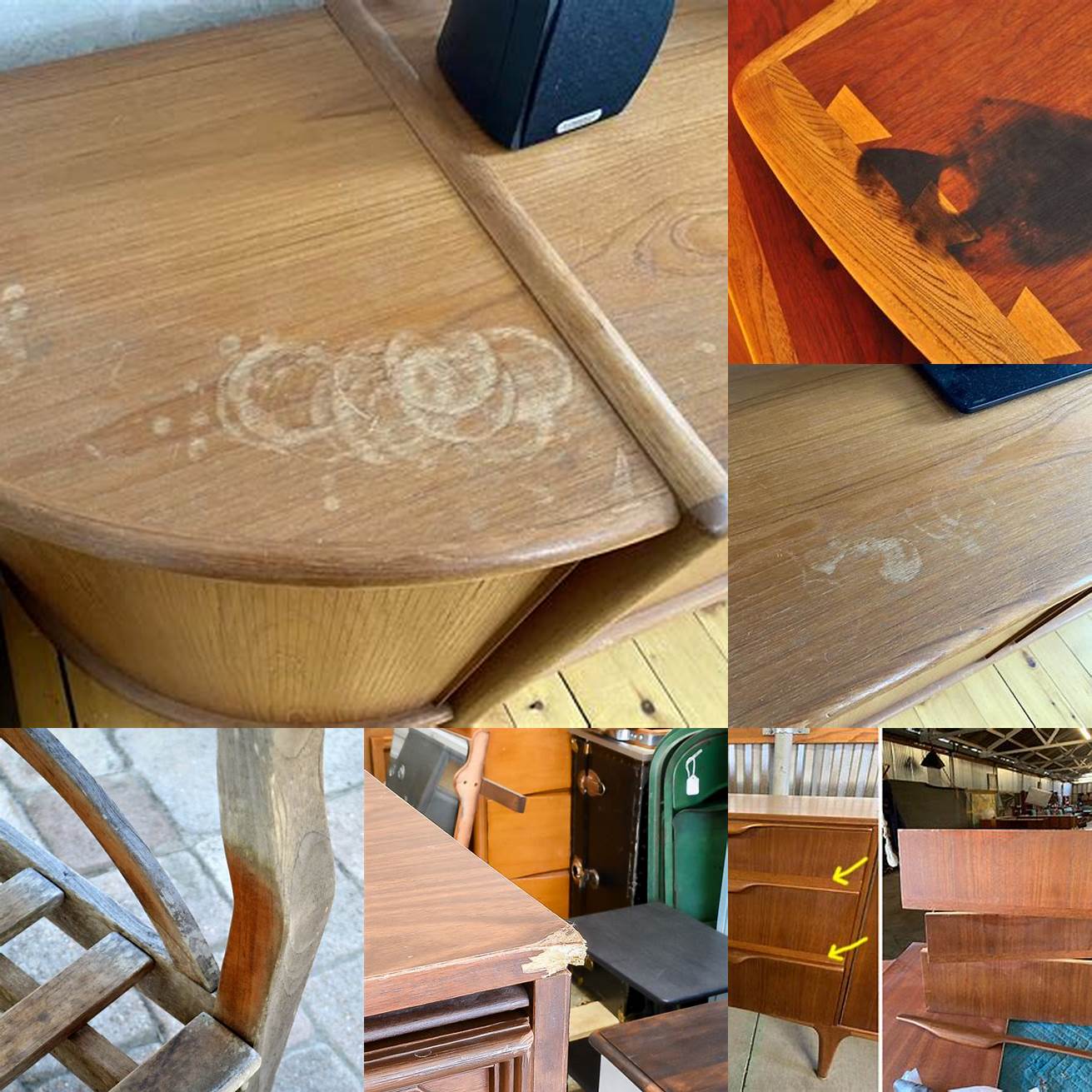 Image of Damaged Teak Furniture