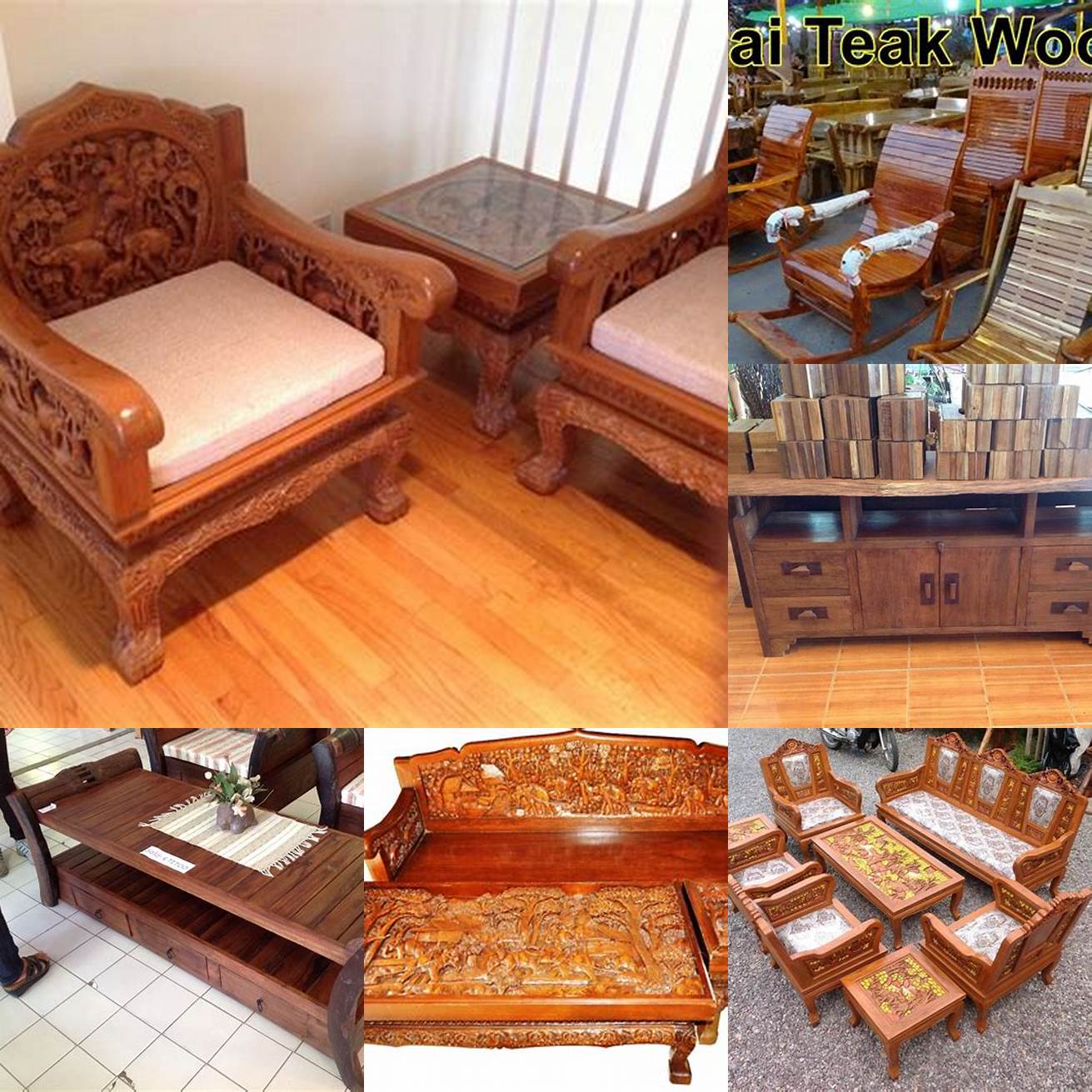 Image of Sapwood Teak Furniture from Thailand