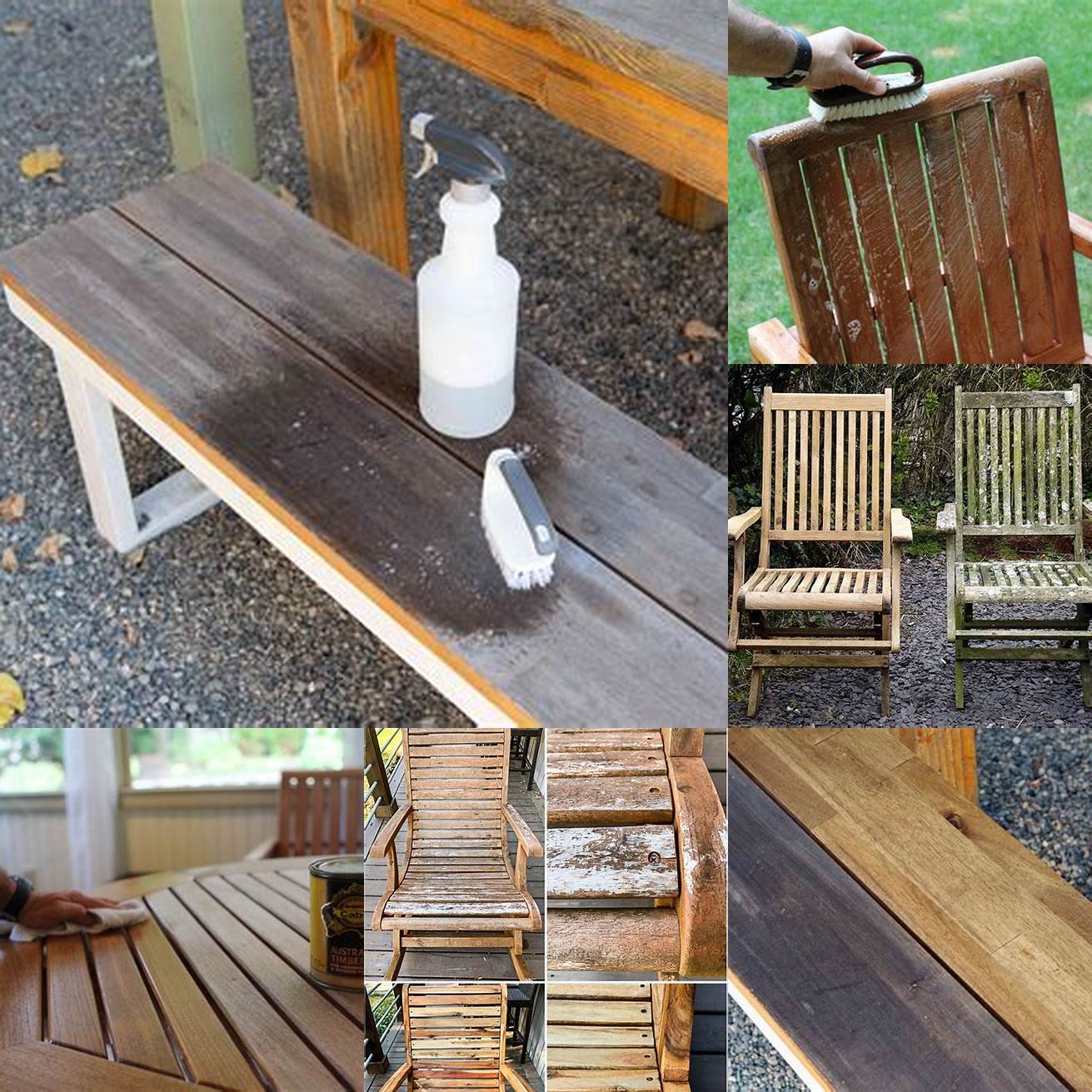 Image of Teak Furniture After Cleaning