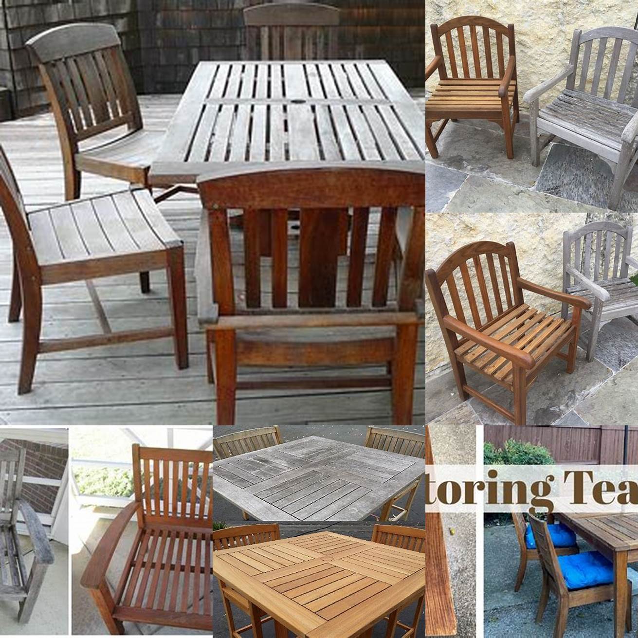 Image of Teak Furniture Before and After