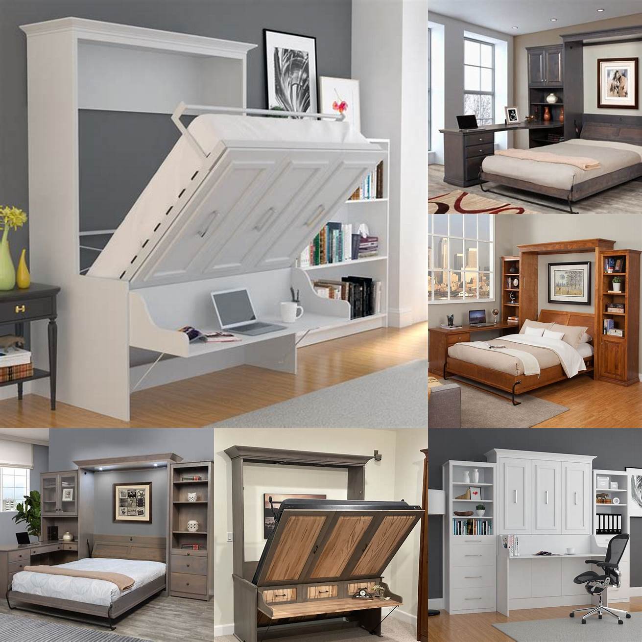 Image of a Murphy Wall Bed with a desk