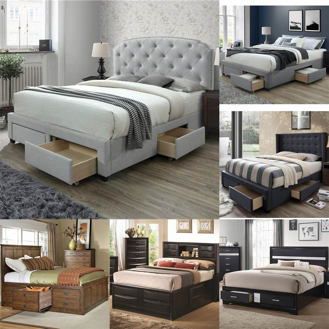 Image of a Queen Size Bed with Storage