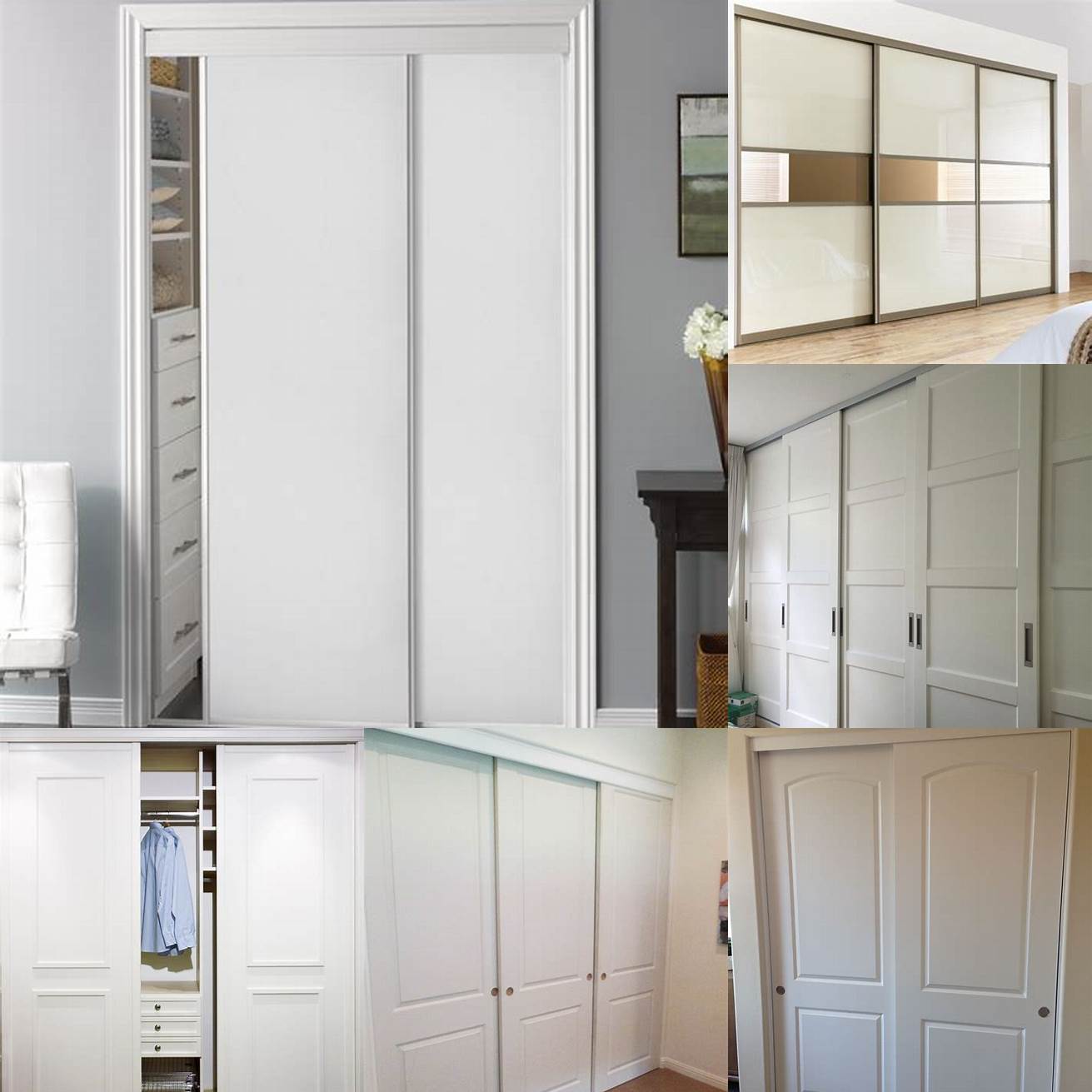 Image of a built-in closet with sliding doors