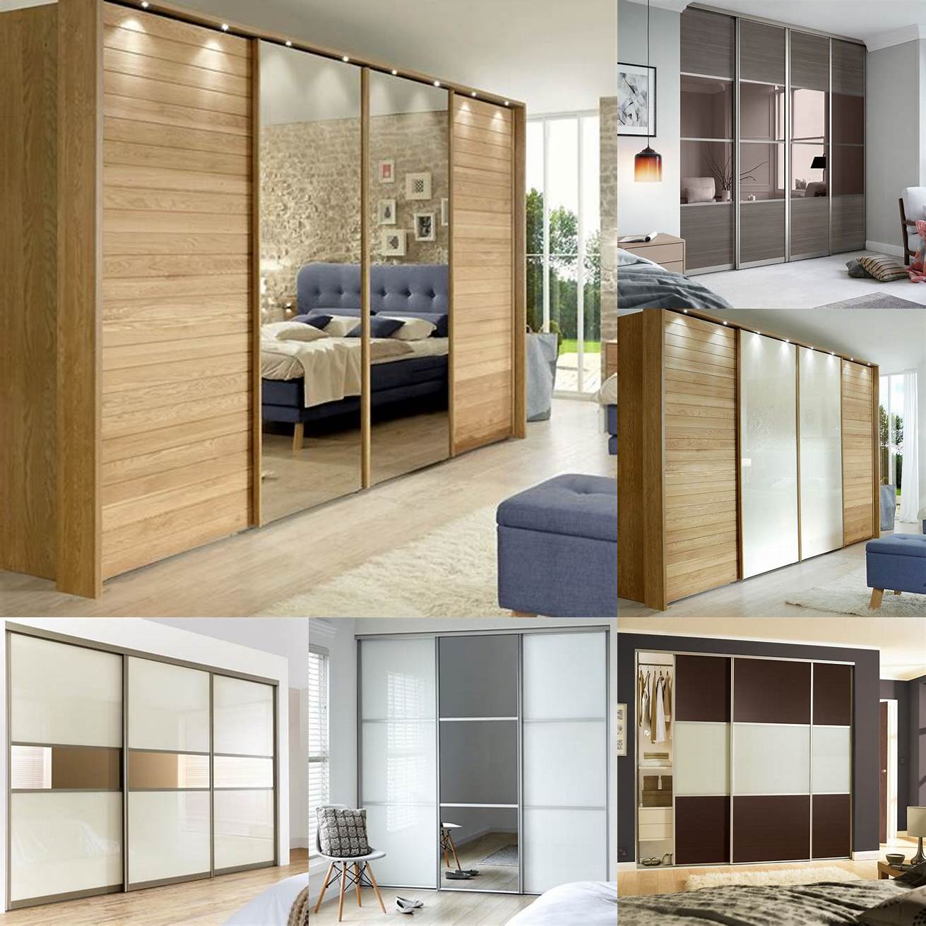 Image of a modern wardrobe with sliding doors