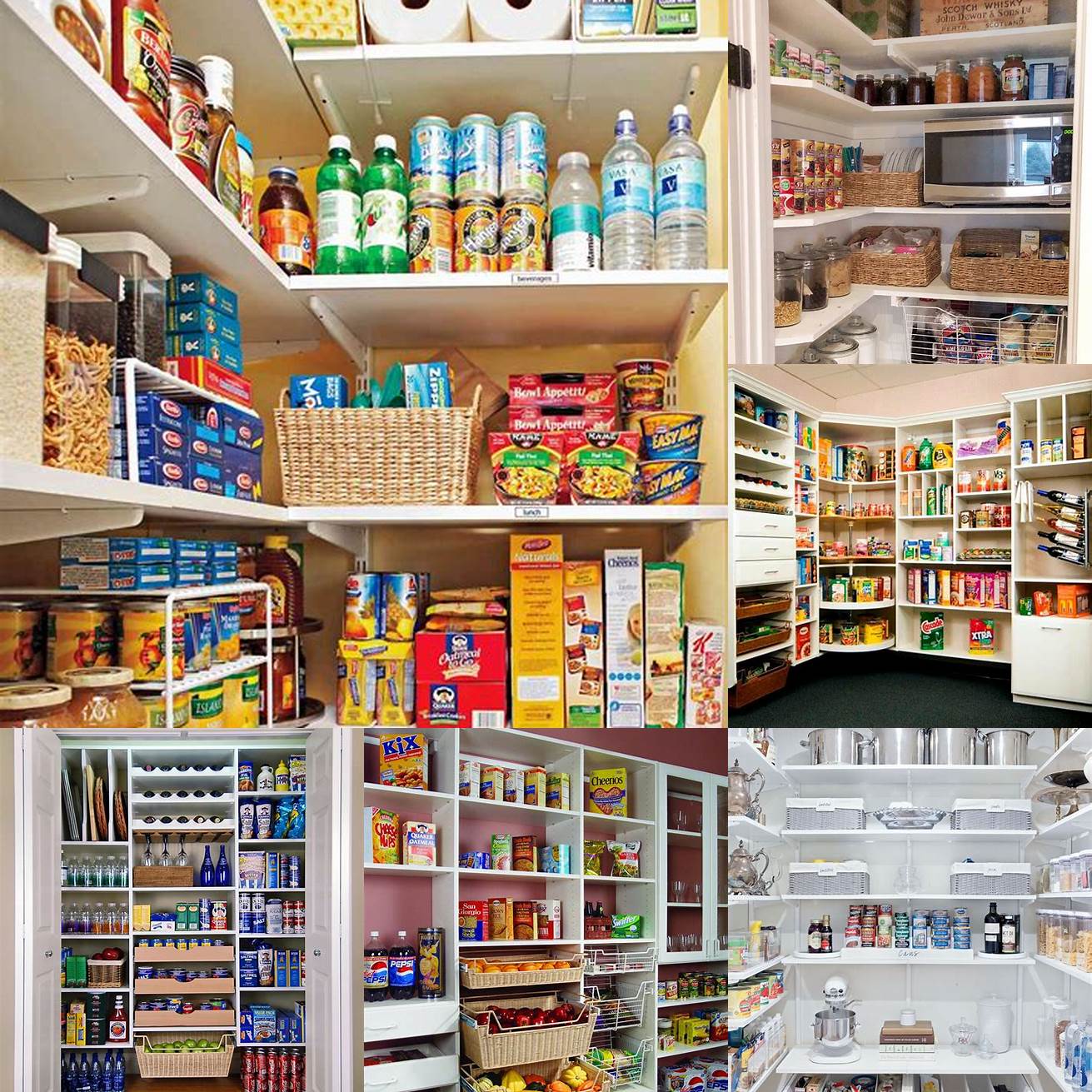 Image of a pantry cabinet filled with food items