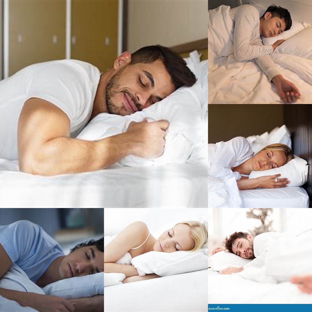 Image of a person sleeping soundly on high-quality bedding