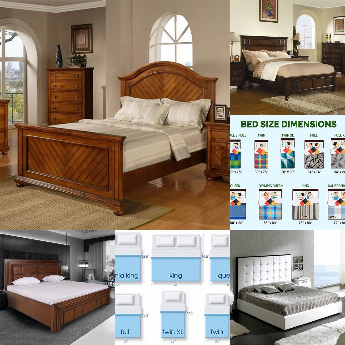 Image of different types of king size beds