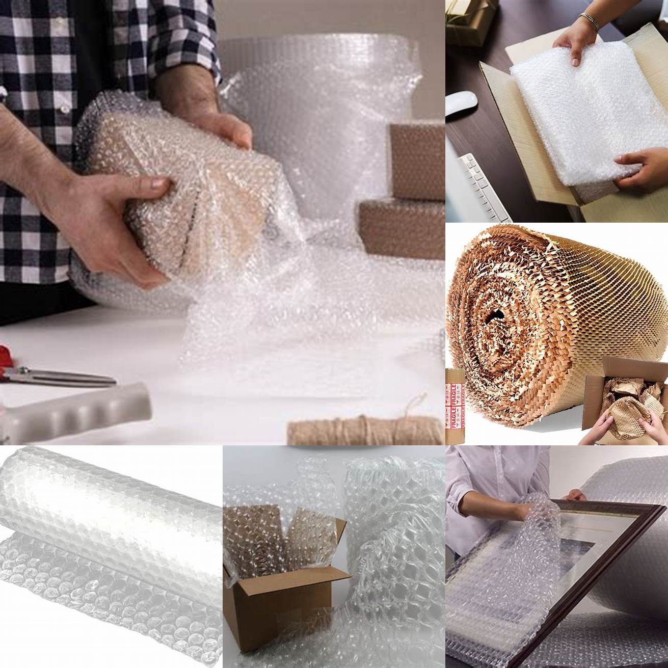 Image of furniture wrapped in bubble wrap and packing paper