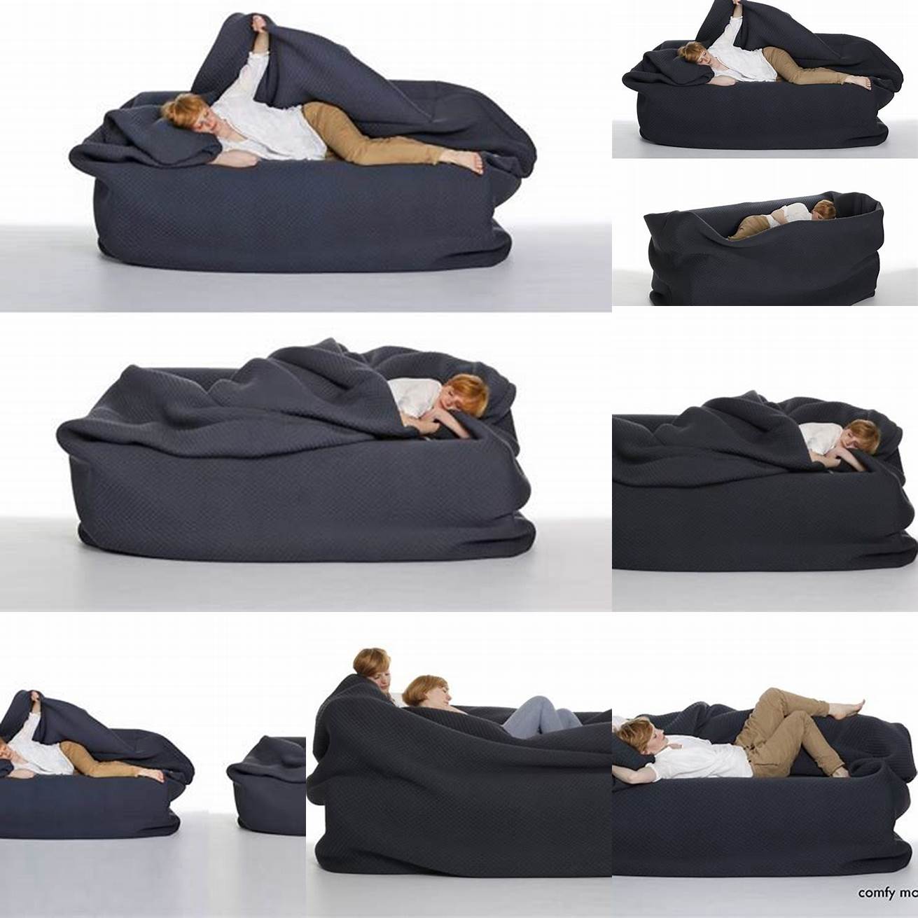 Image of the Bean Bag Bed with Built In Blanket