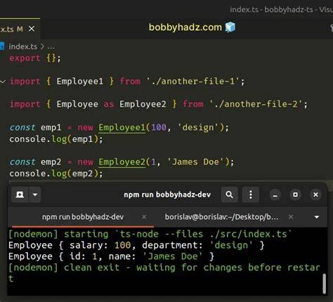 Import two exported classes with the same name