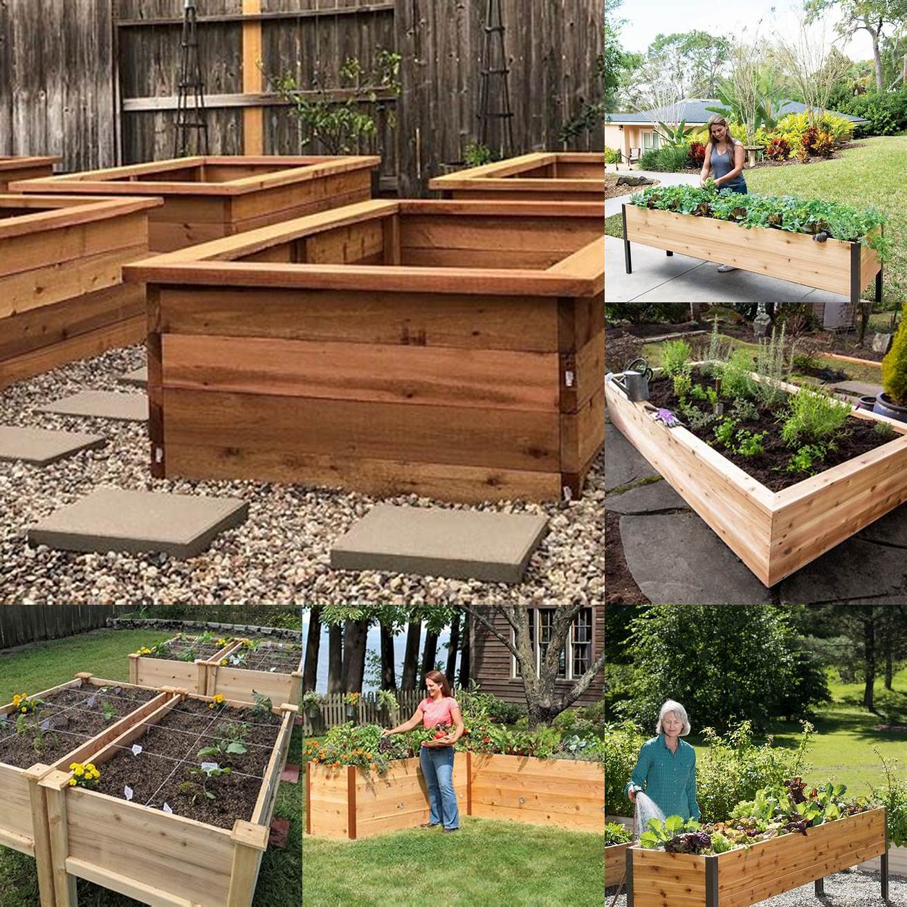 Improved Drainage Cedar Raised Garden Beds are elevated meaning water drains away from the soil more efficiently