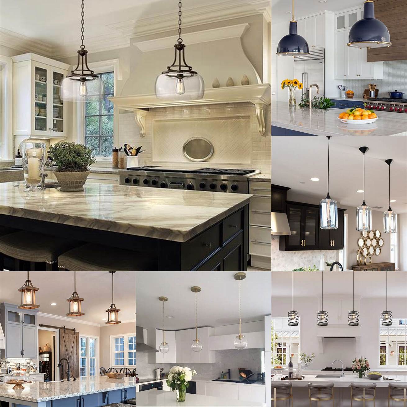 In the kitchen Install a row of pendant lights with clear glass shades above the kitchen island or countertop for a functional and stylish lighting solution