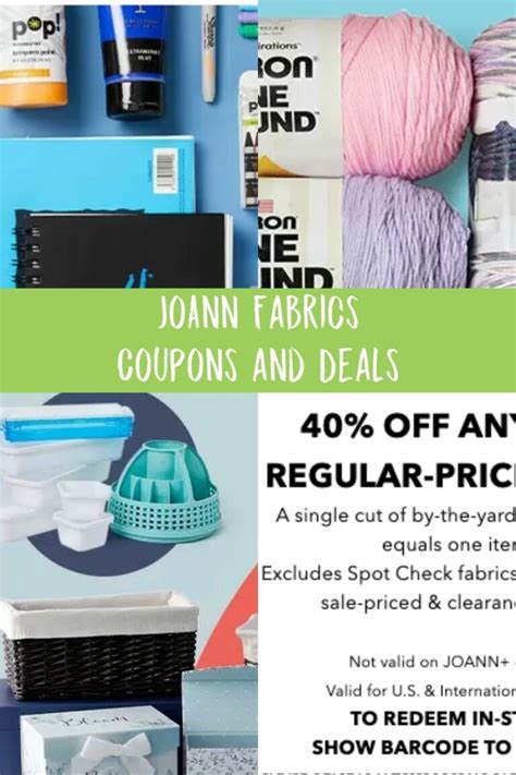In Store Printable Coupons For Joann Fabrics