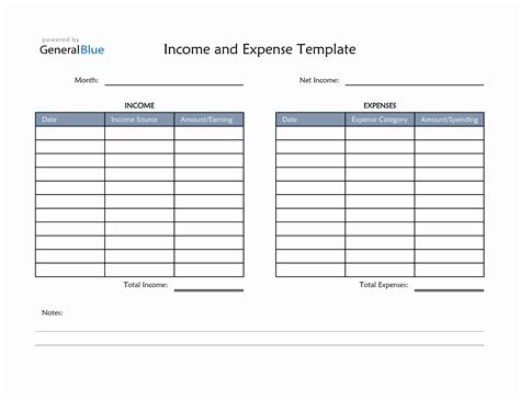 Income And Expense Template For Excel Site Microsoft.com