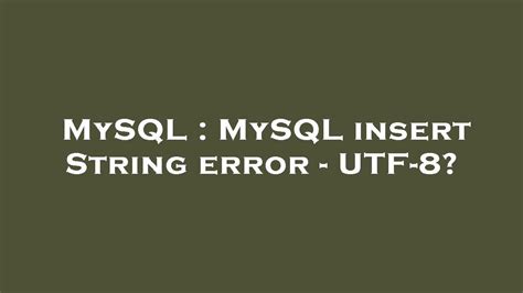 Incorrect string value when trying to insert UTF-8 into MySQL via JDBC