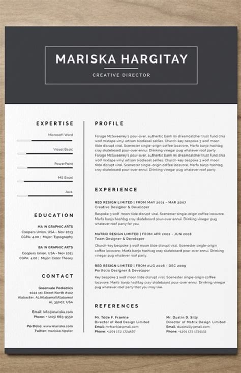 Indesign Cv Template Free