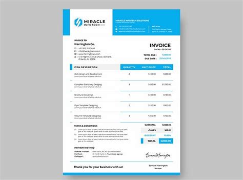 Indesign Invoice Template