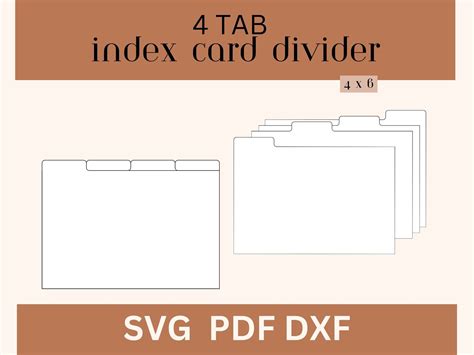 Index Card Divider Template