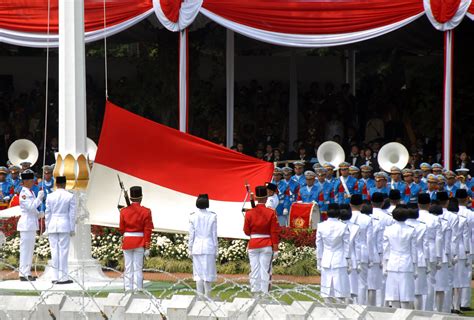 Indonesia Flag raising ceremony pictures