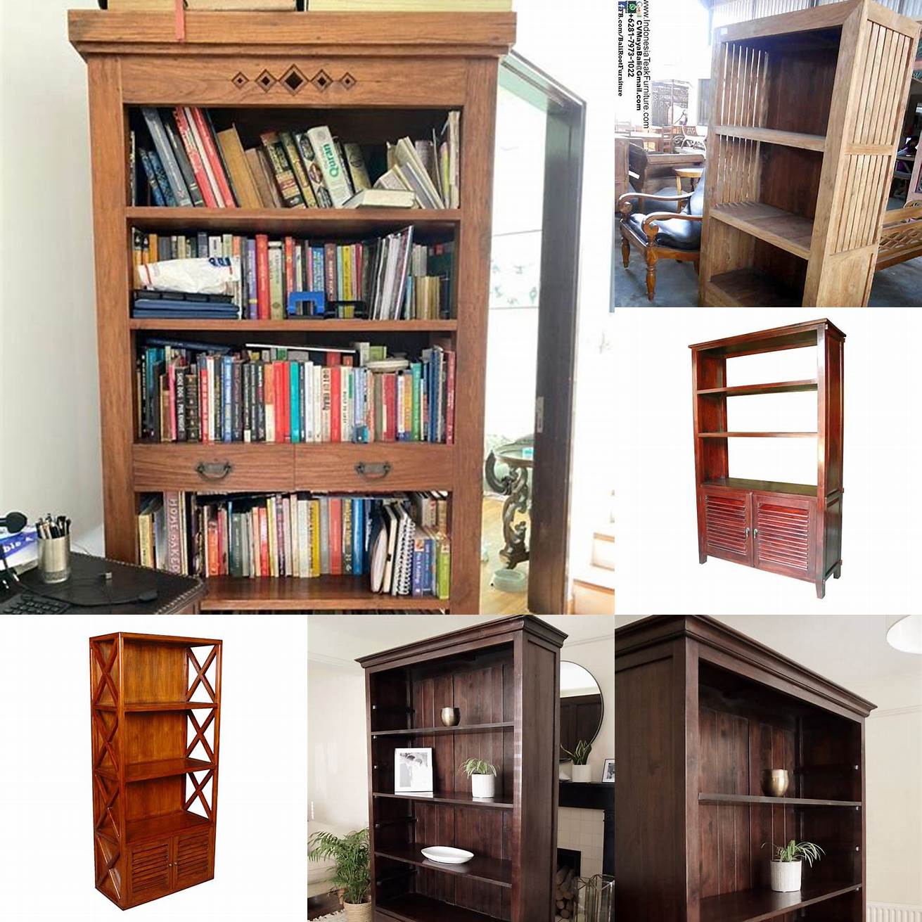 Indonesian Teakwood Bookcase
