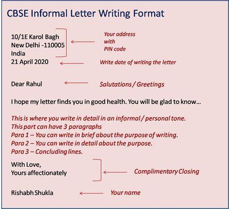 New of 4 informal letter format class 713