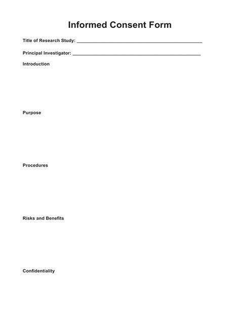 Informed Consent Document Template