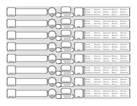 Initiative Tracker 5e Printable