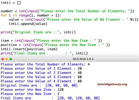 Insert at first position of a list in Python closed