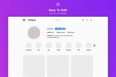 Instagram Account Template