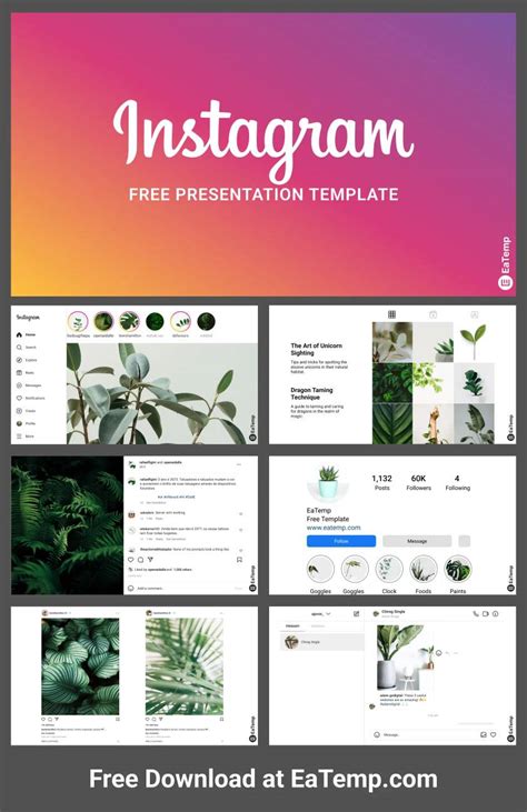 Instagram Template For Powerpoint