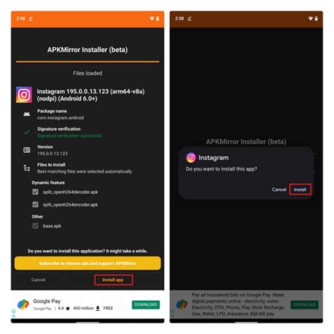 Install Android App Bundle on device