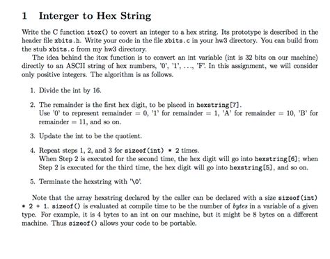 Integer to hex string in C