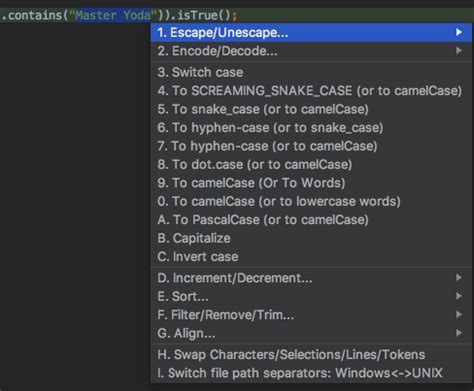 Intellij shortcut to convert code to upper or lower case