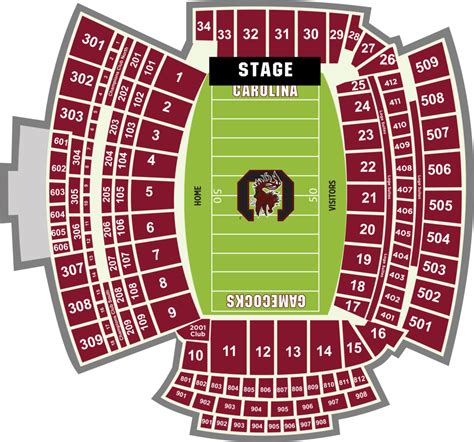 Interactive Williams Brice Stadium Seating Chart