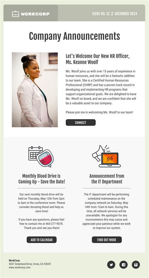 Internal Company Newsletter Templates