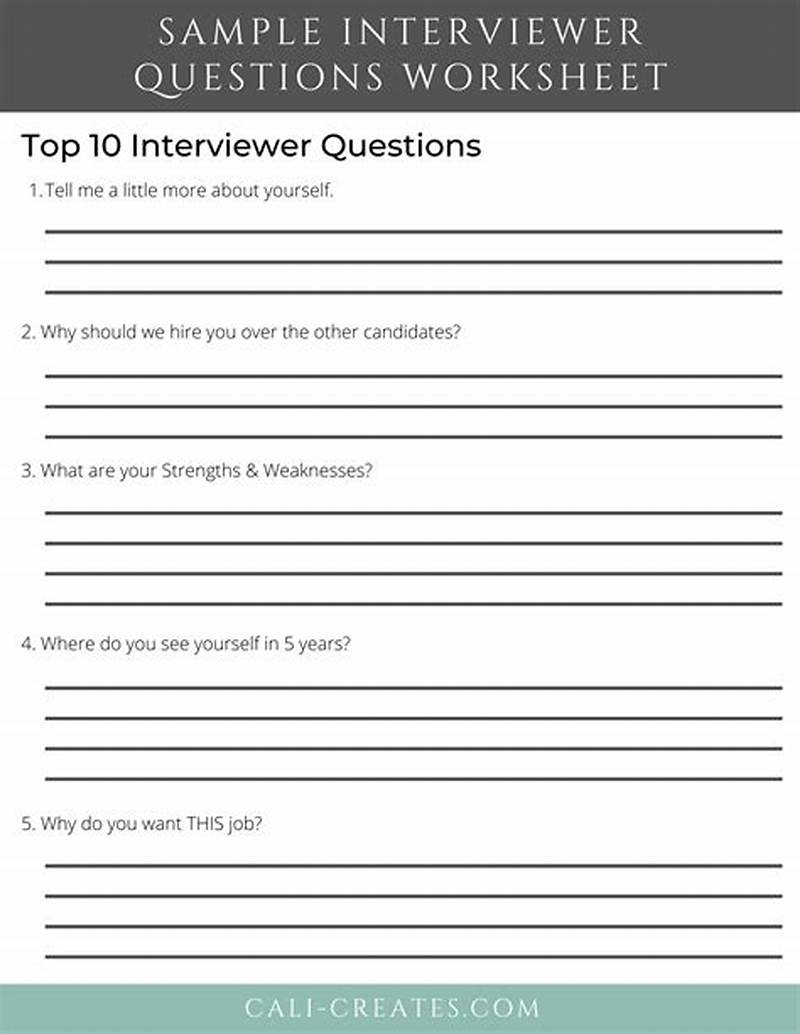 Interview Questions Printable